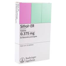 Sifrol ER Extended Release 0.375mg 10 Tabletas, (Mirapex﻿) Pramipexole